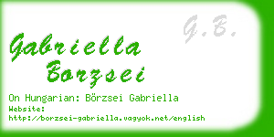 gabriella borzsei business card